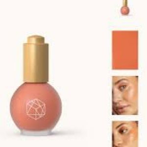 NIB Em Cosmetics Color Drops Serum Blush in Peachy Peach